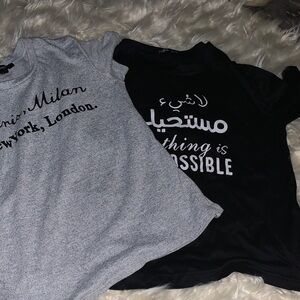 Forever 21 Grey Tee with Black City Script
